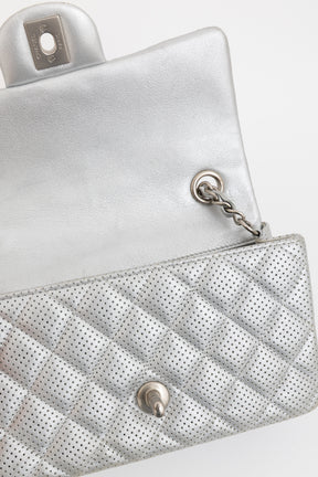 Perforated Leather Mini Classic Flap