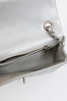 Perforated Leather Mini Classic Flap