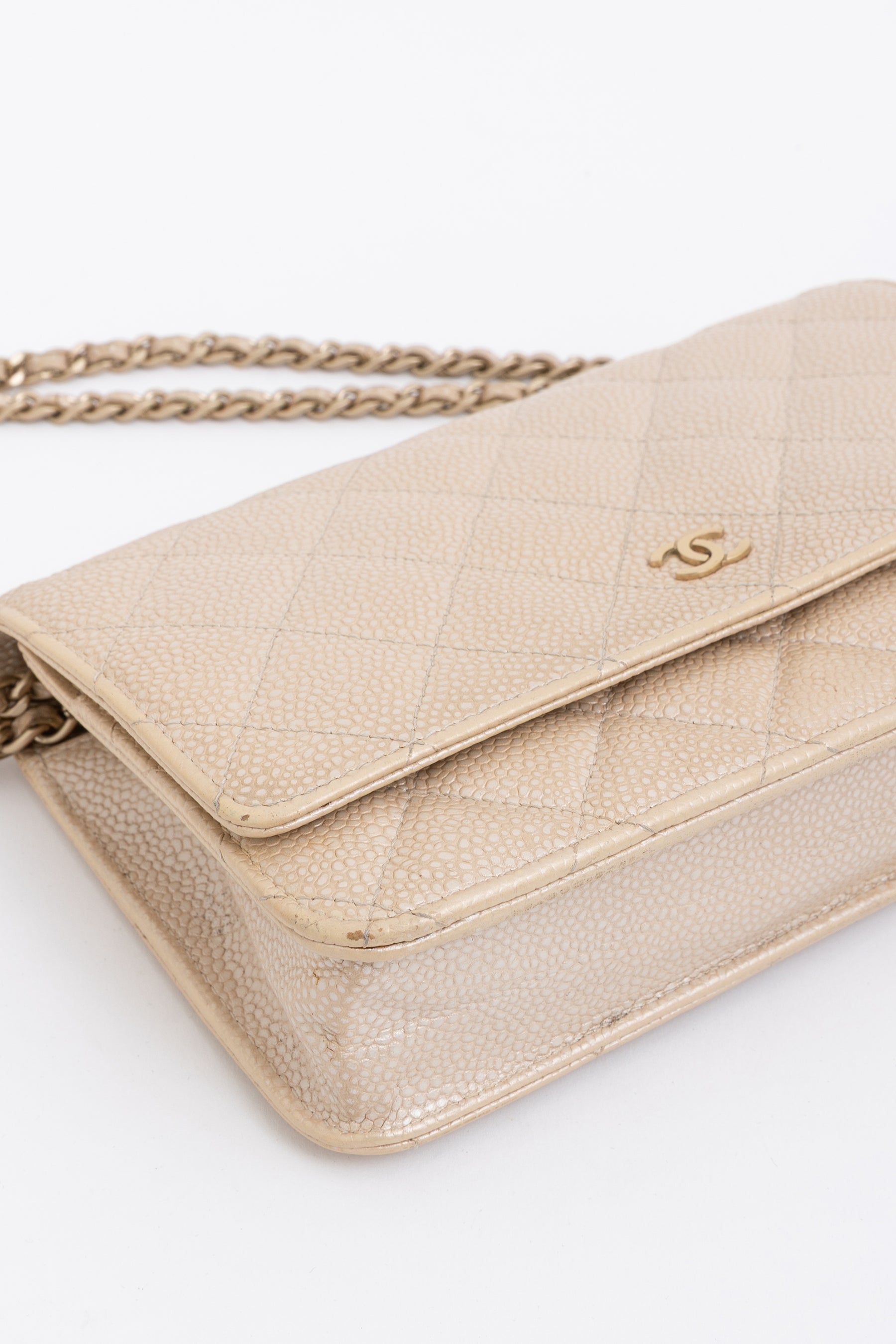 Iridescent Caviar Leather WOC