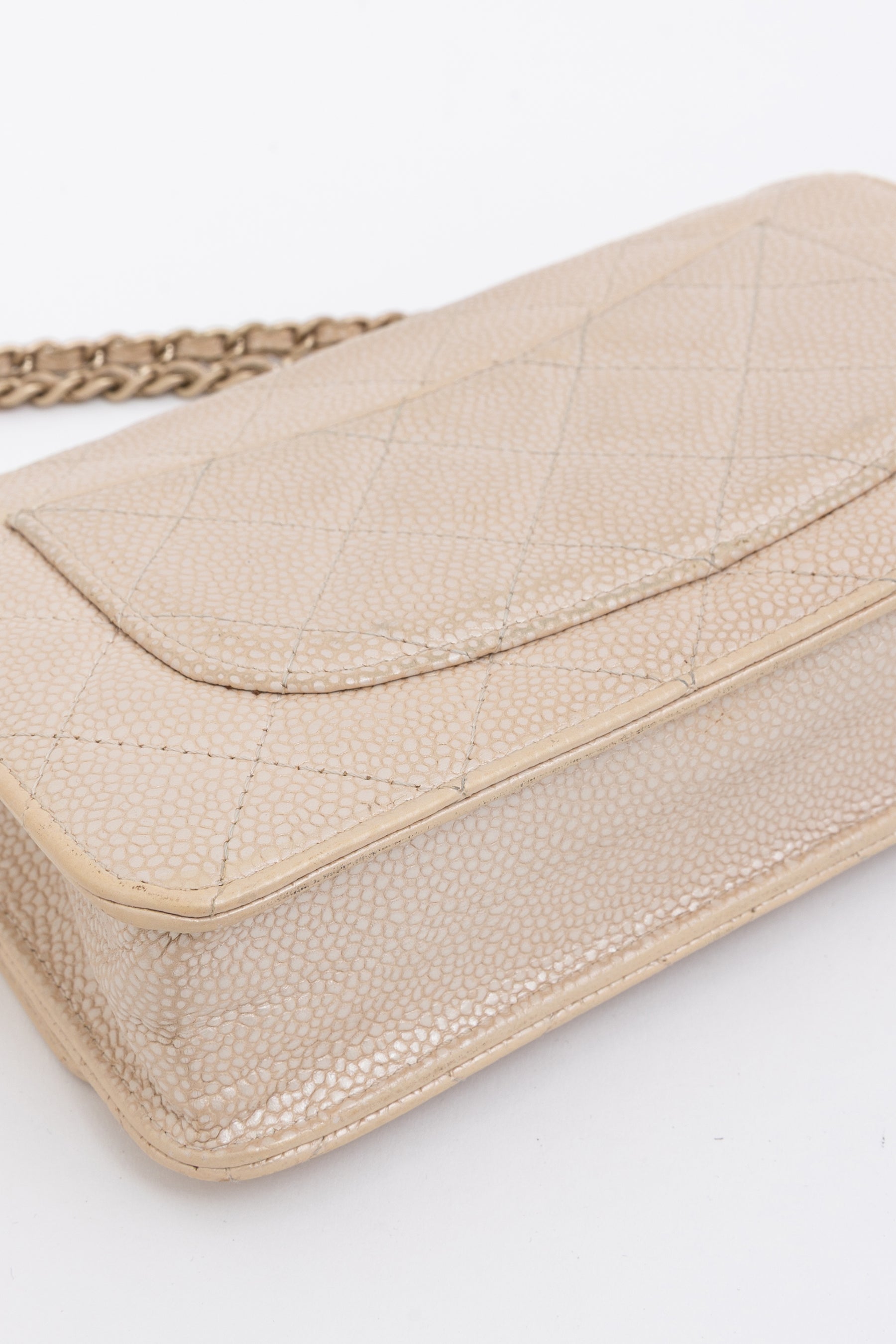 Iridescent Caviar Leather WOC