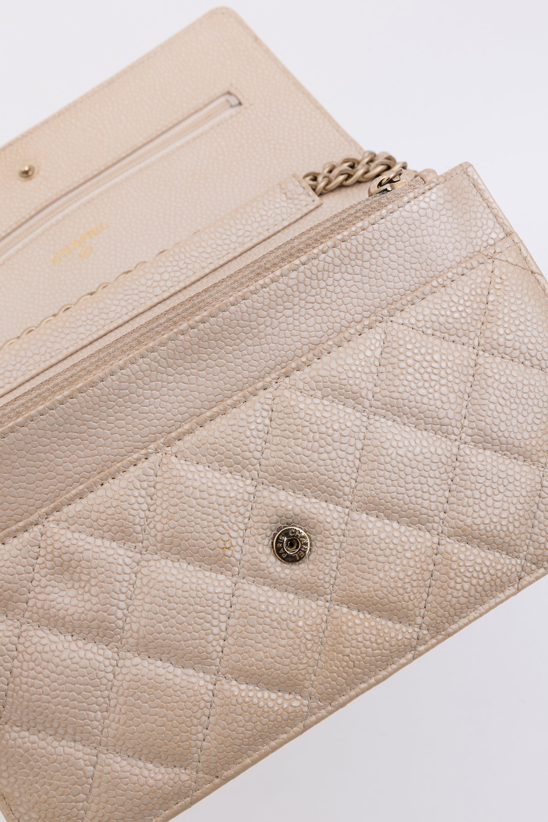 Iridescent Caviar Leather WOC