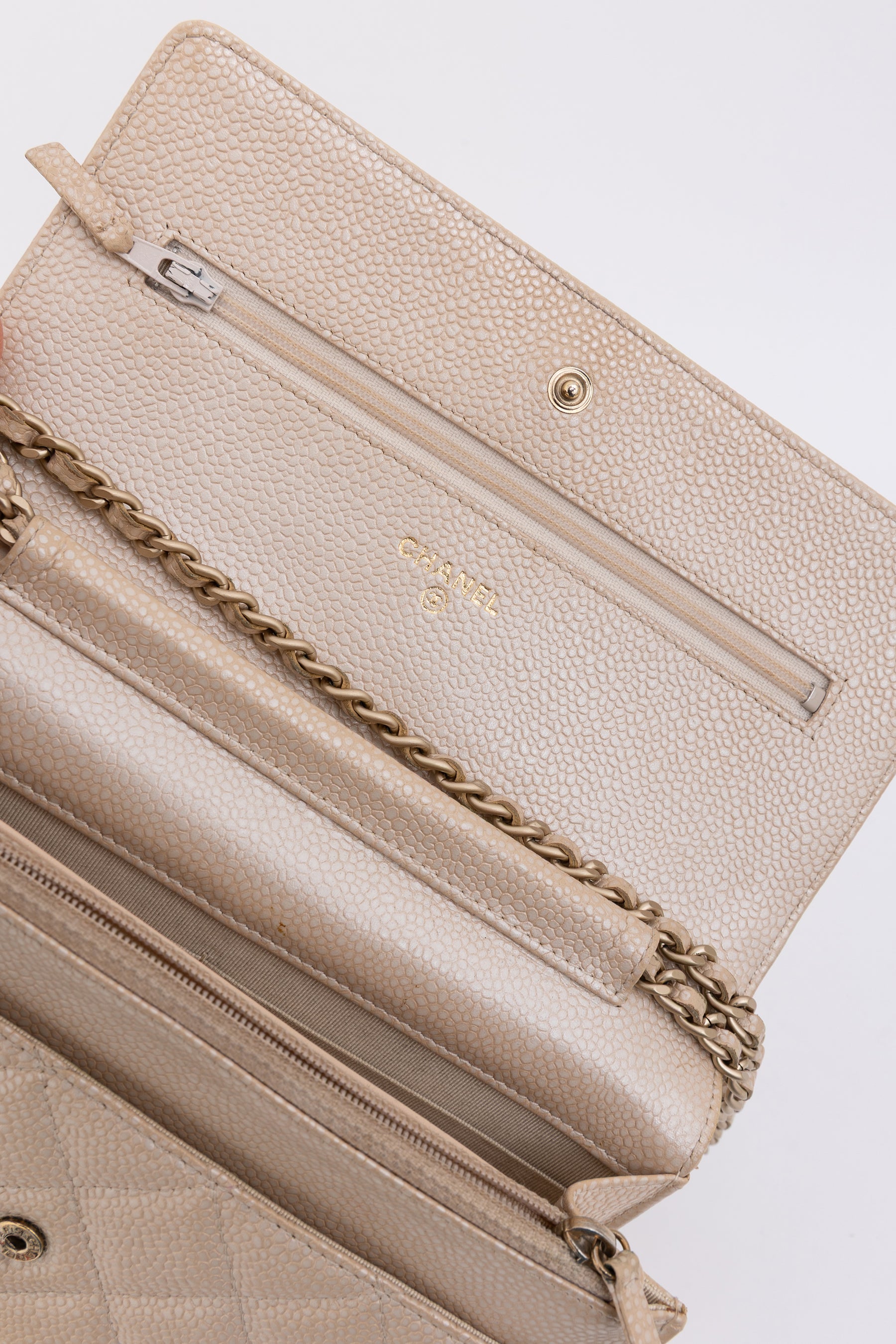 Iridescent Caviar Leather WOC