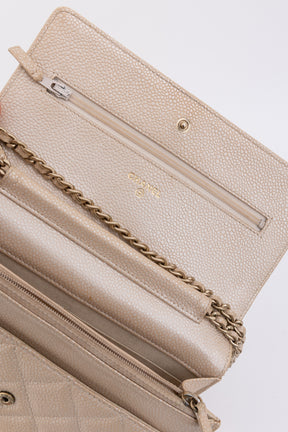 Iridescent Caviar Leather WOC