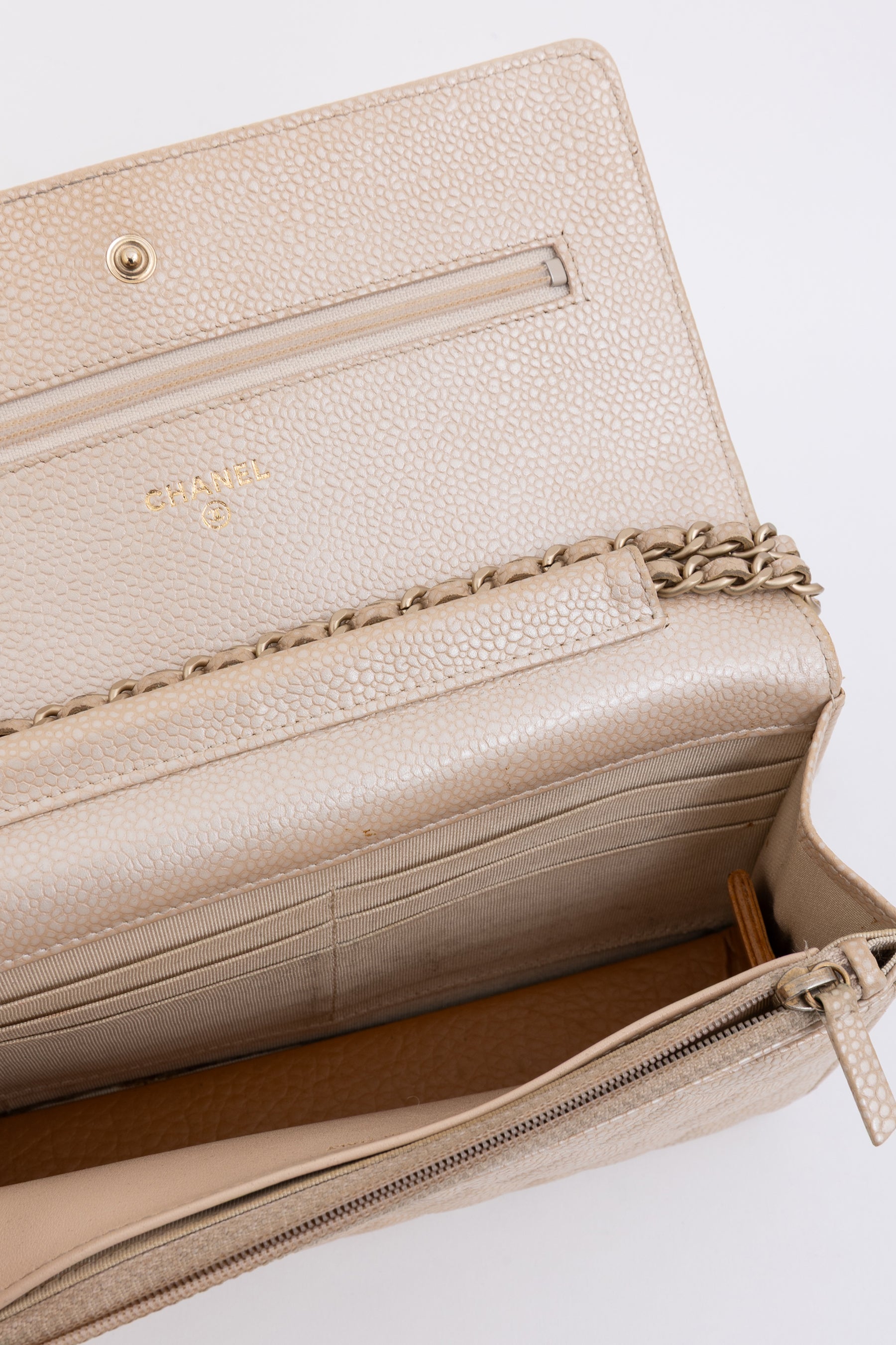 Iridescent Caviar Leather WOC