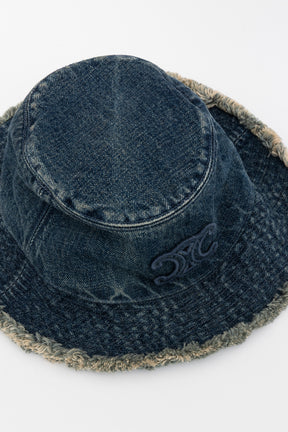 Denim Logo Bucket Hat