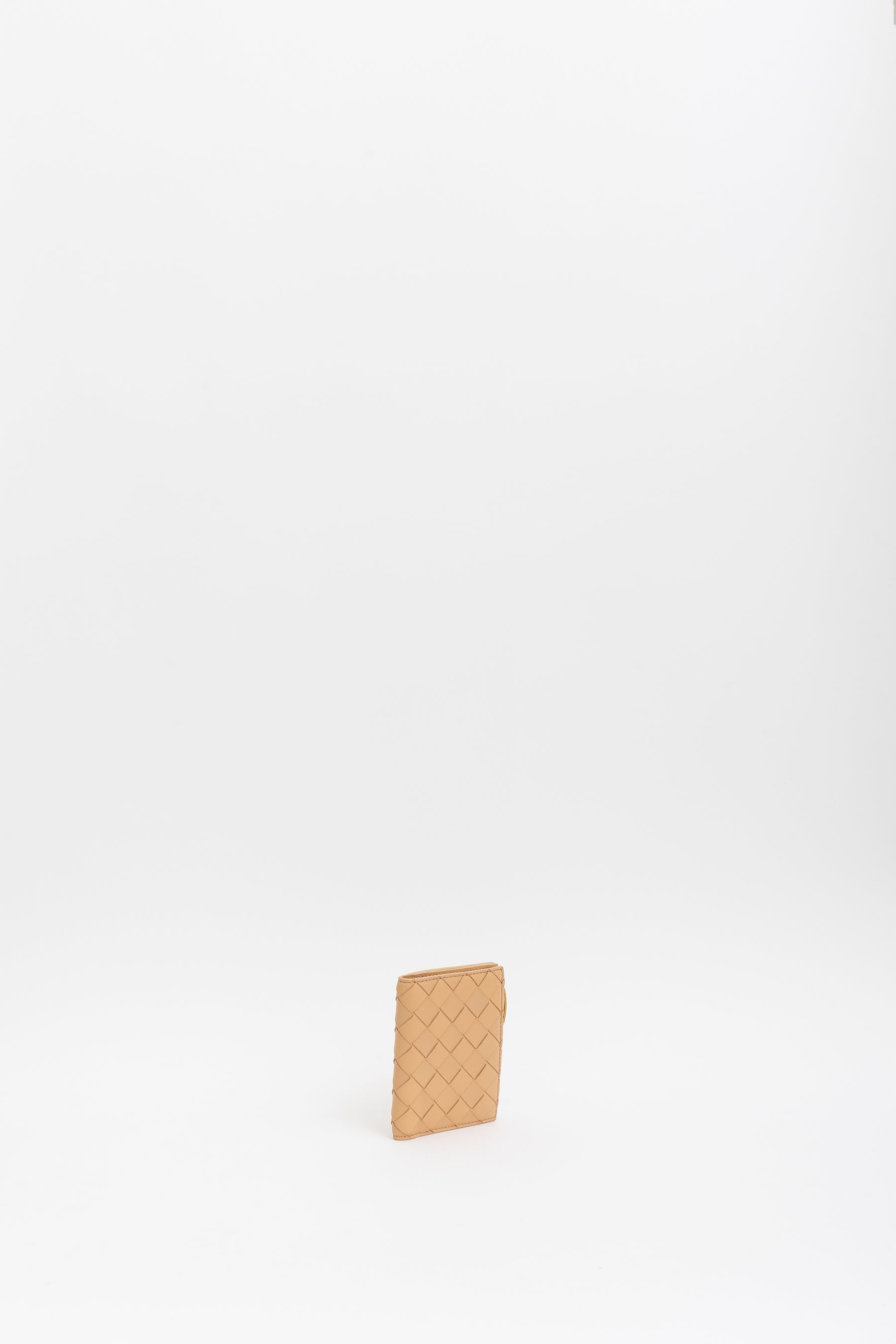 Intrecciato Leather Mini Flap Wallet
