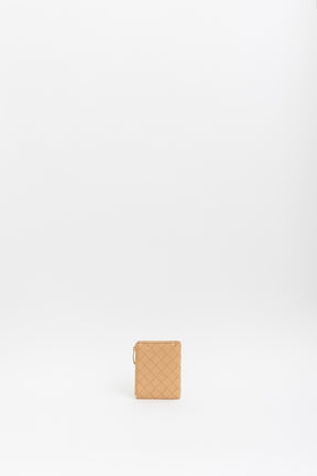 Intrecciato Leather Mini Flap Wallet