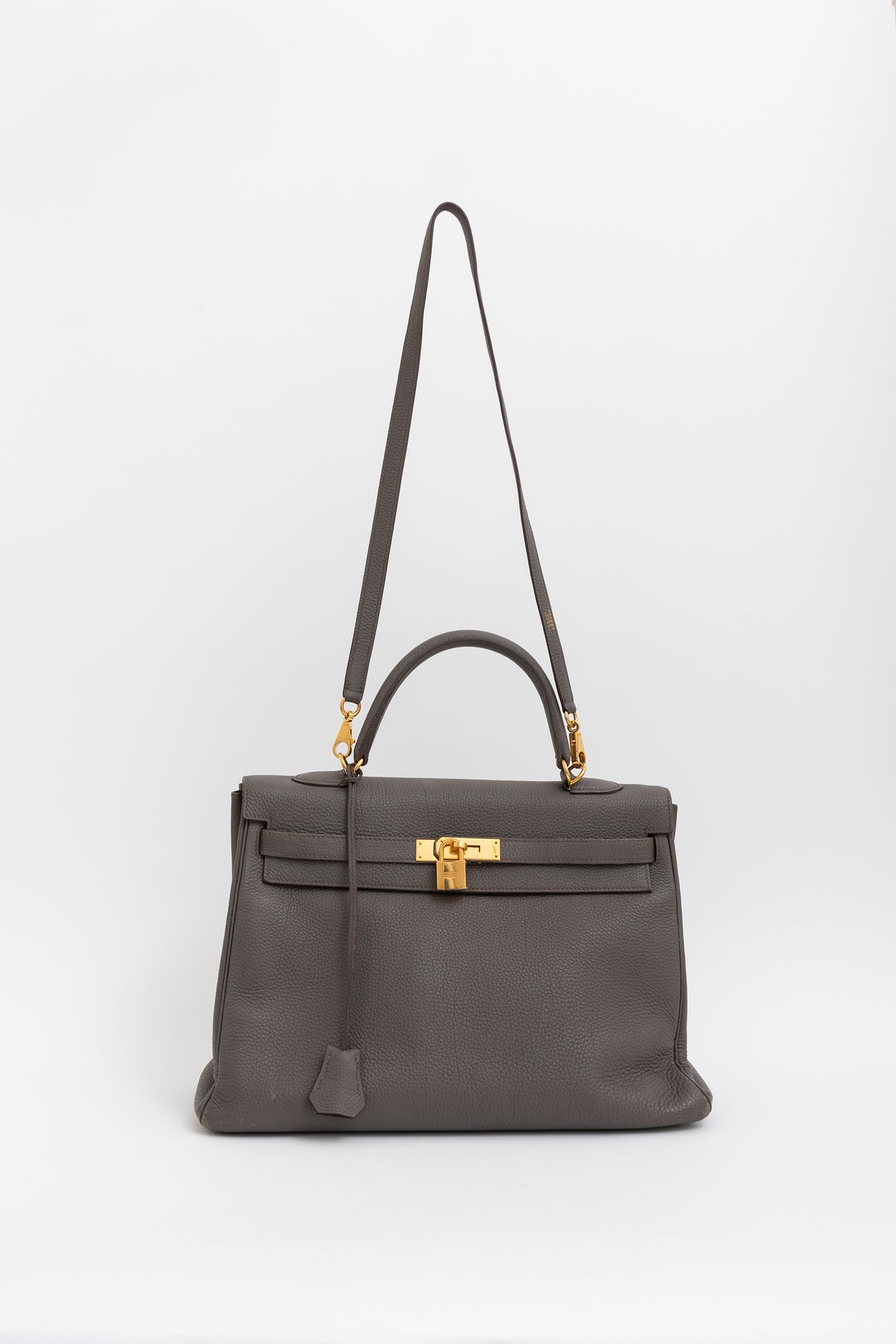Togo Leather Kelly 35 Retourne Bag