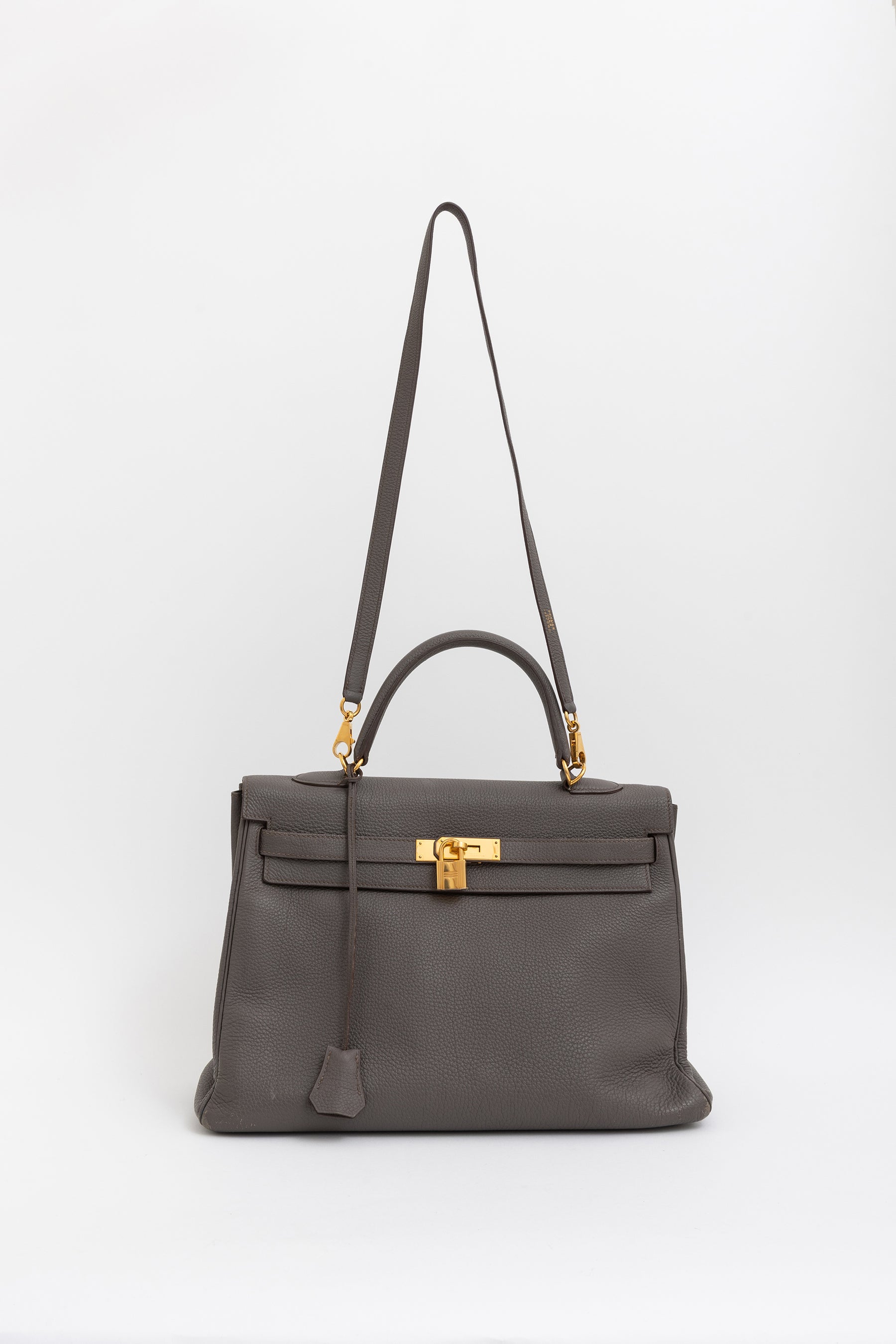 Togo Leather Kelly 35 Retourne Bag