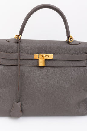 Togo Leather Kelly 35 Retourne Bag