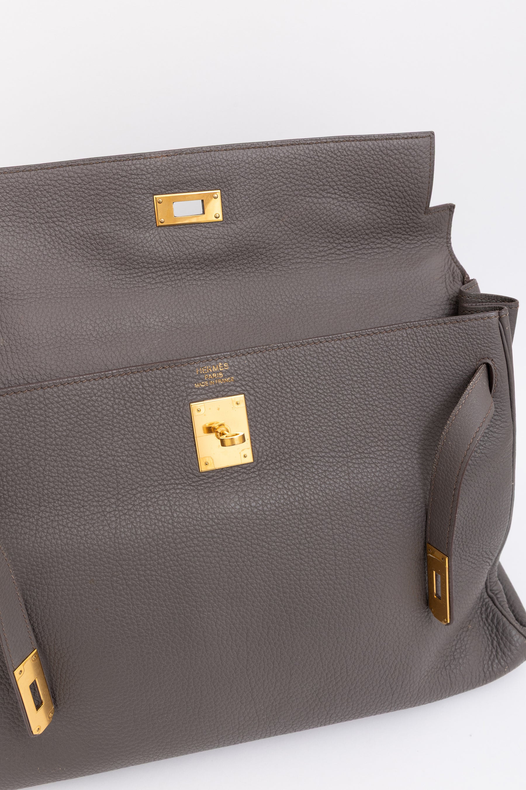 Togo Leather Kelly 35 Retourne Bag