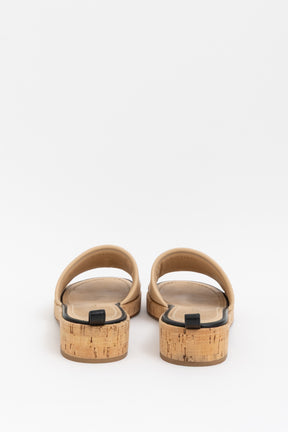 Mules With Cork Heel