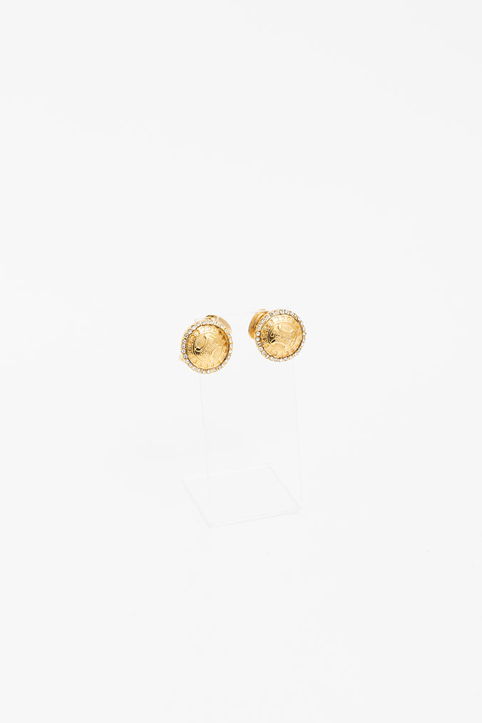 Triomphe Logo Clip On Earrings