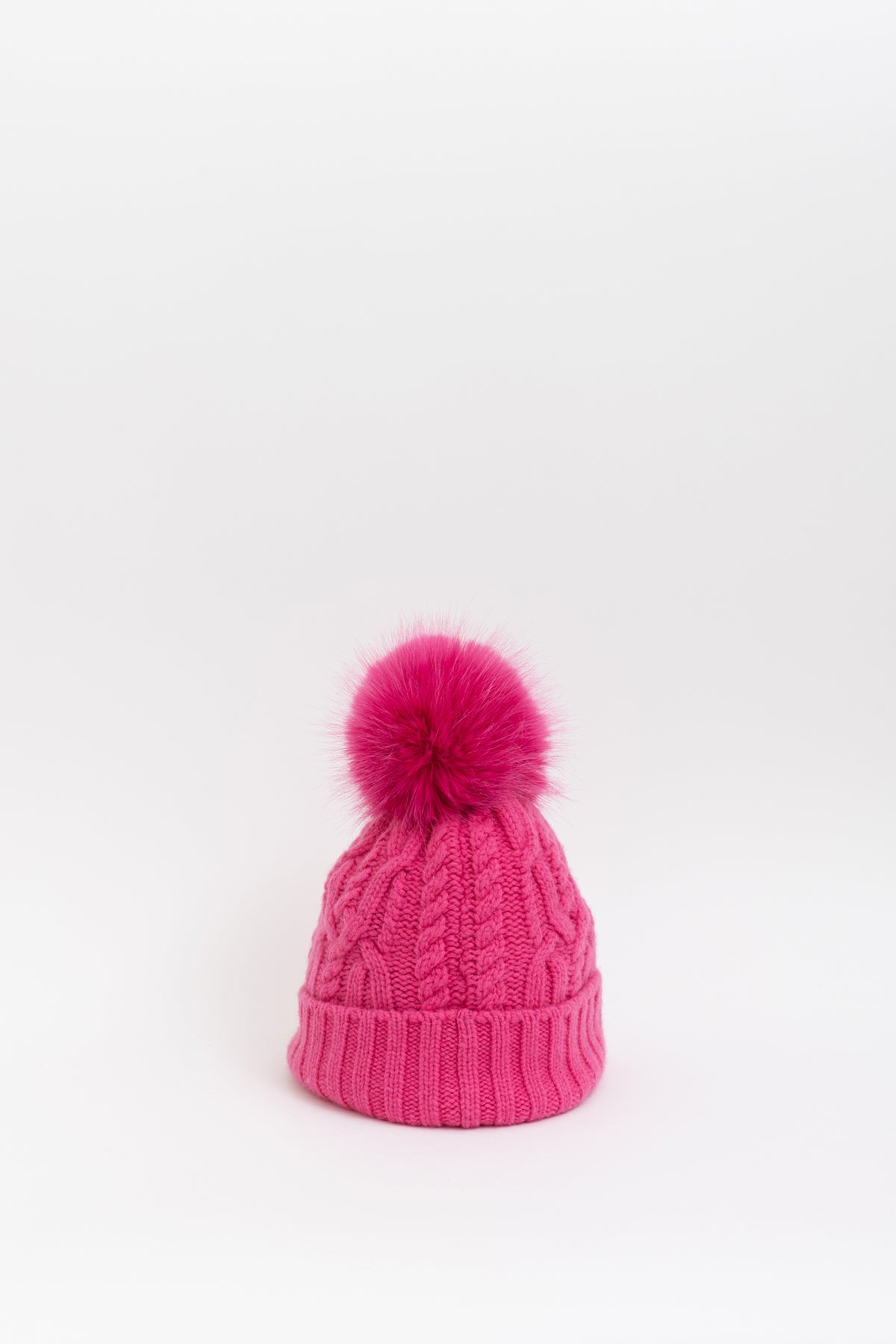 Knitted Beanie With Pompom