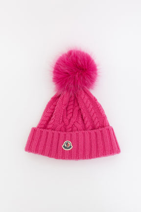 Knitted Beanie With Pompom