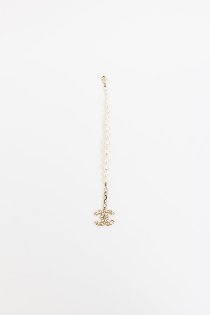Faux Pearl CC Bracelet