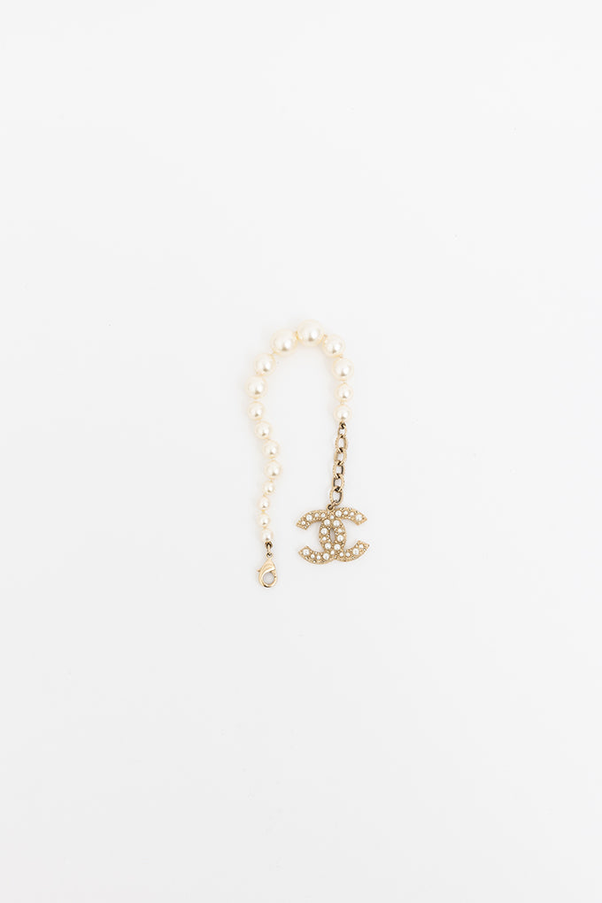 Faux Pearl CC Bracelet
