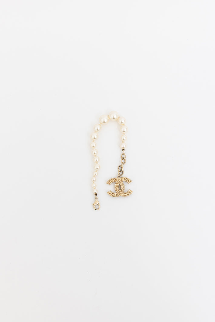 Faux Pearl CC Bracelet