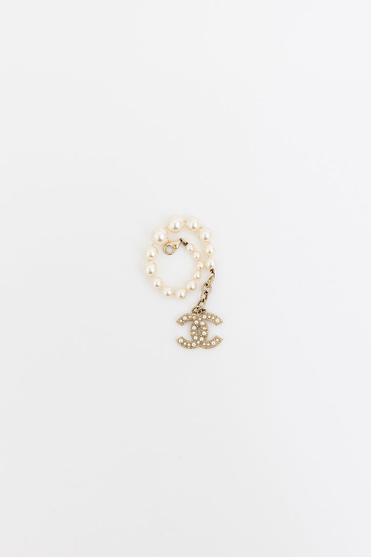 Faux Pearl CC Bracelet
