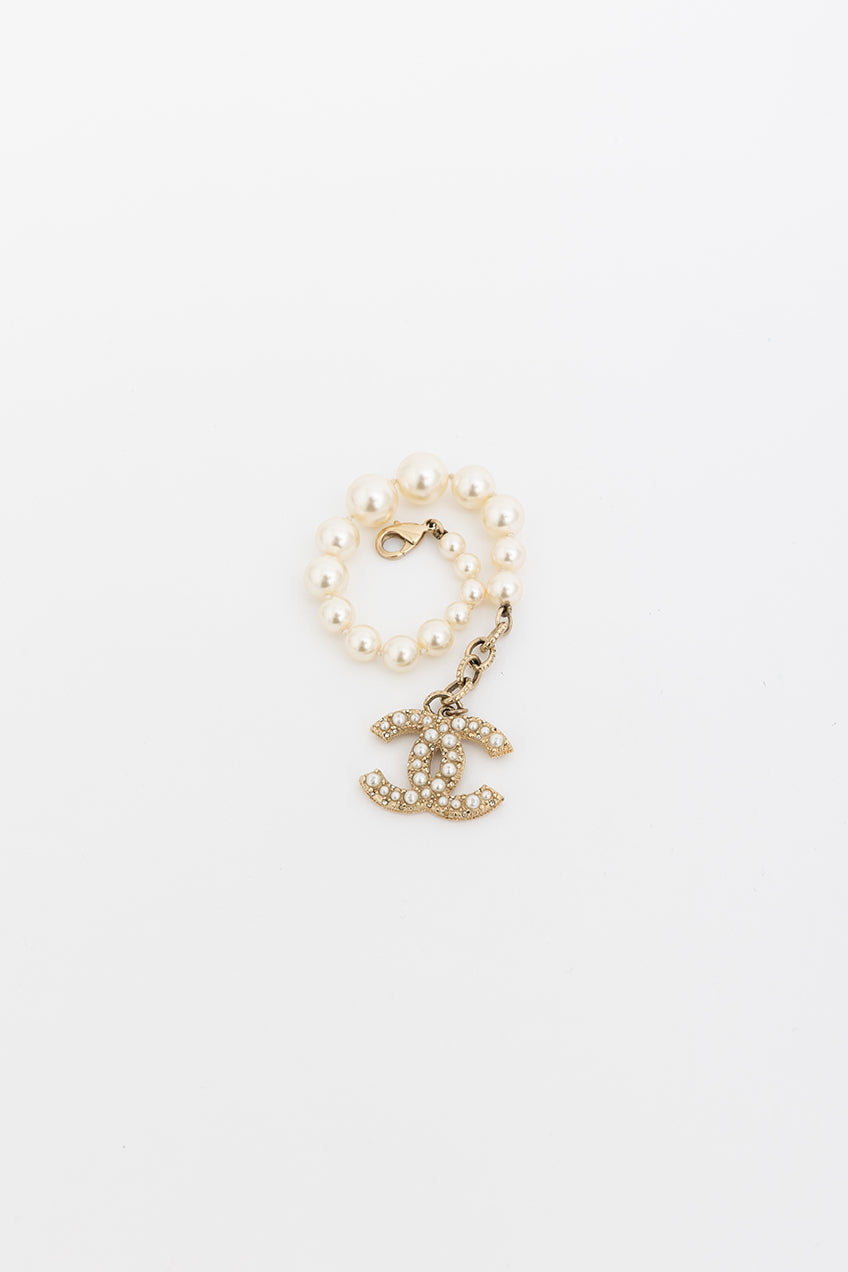 Faux Pearl CC Bracelet