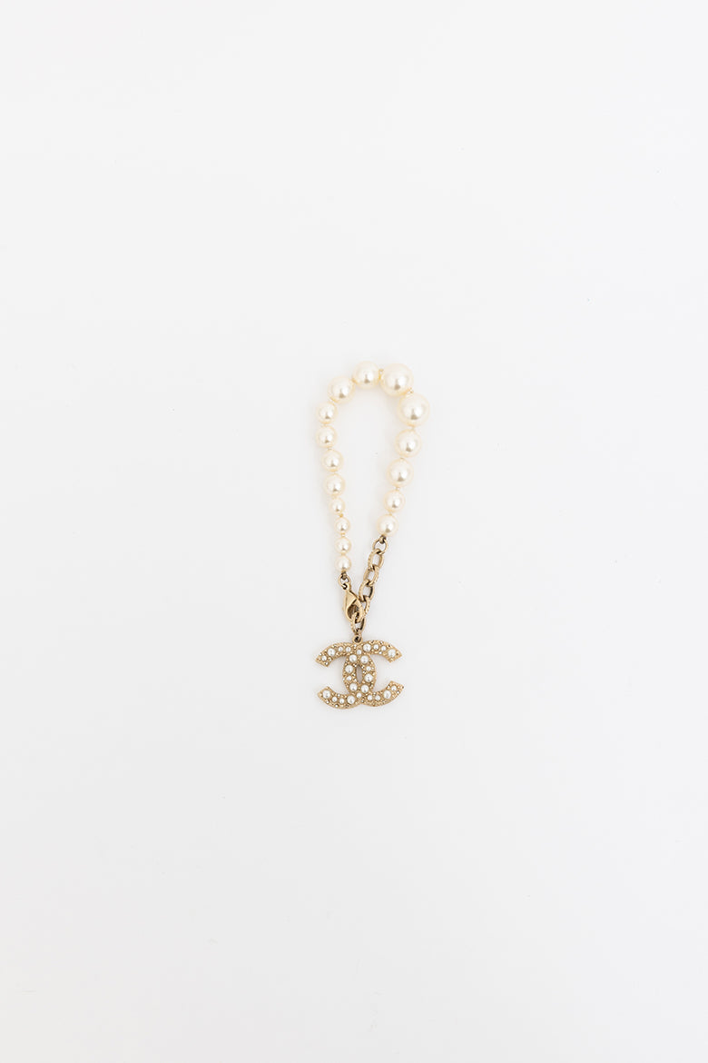 Faux Pearl CC Bracelet