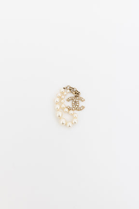 Faux Pearl CC Bracelet