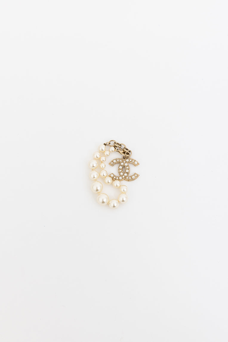 Faux Pearl CC Bracelet