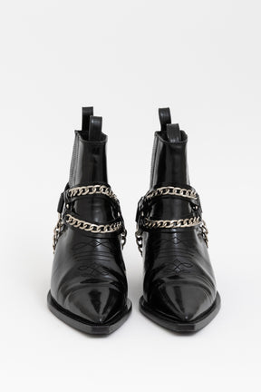 Pointed Booties Chain Detail