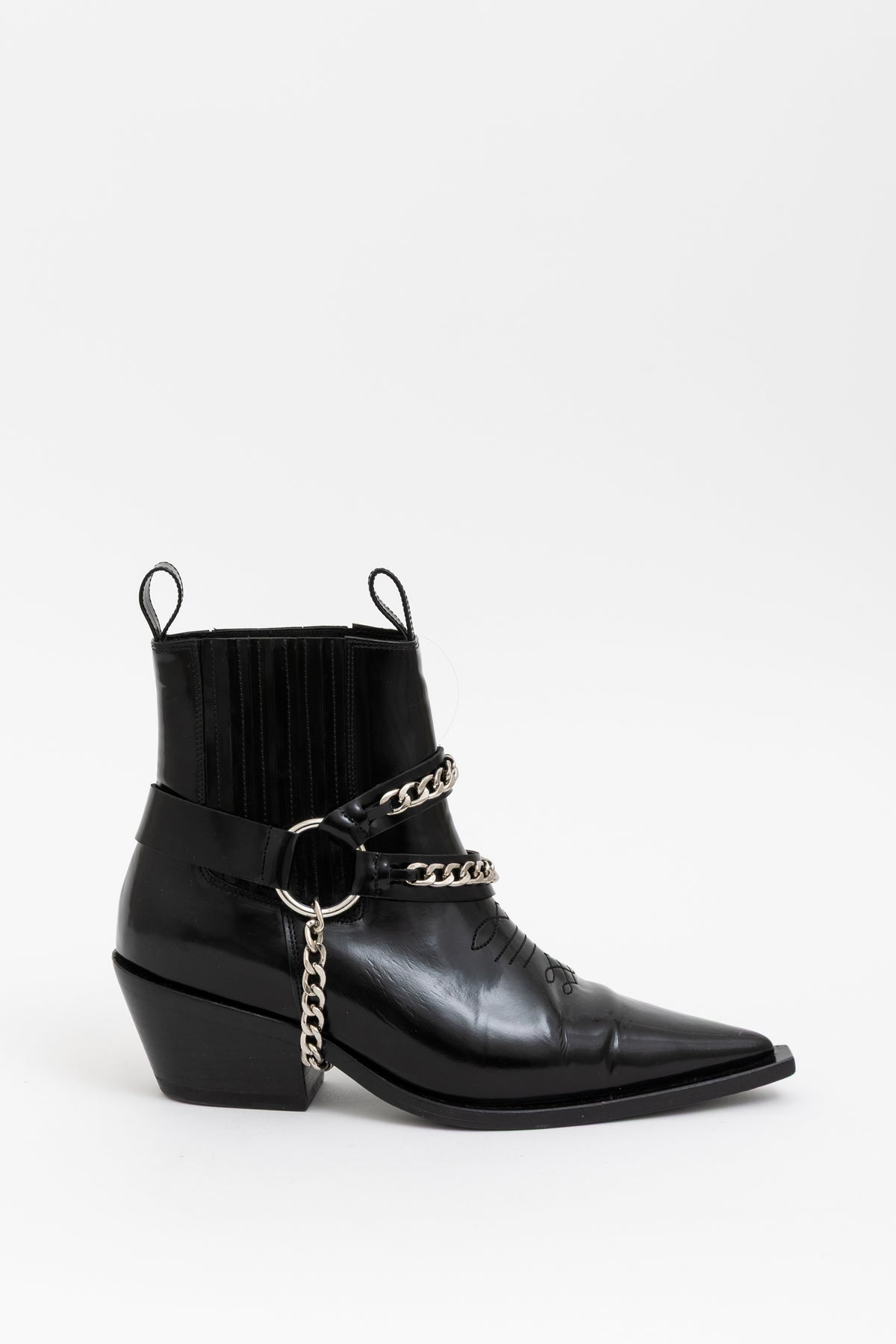 Pointed Booties Chain Detail