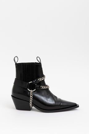 Pointed Booties Chain Detail