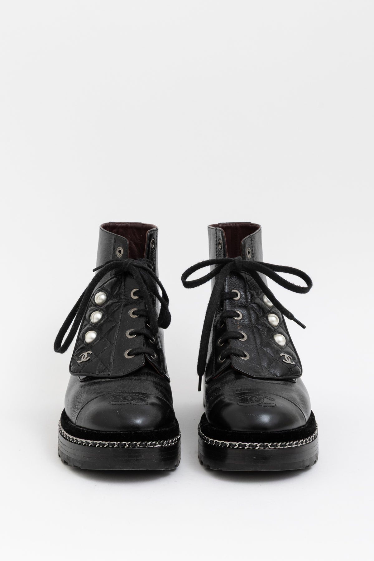 Pearl Combat Short Boots