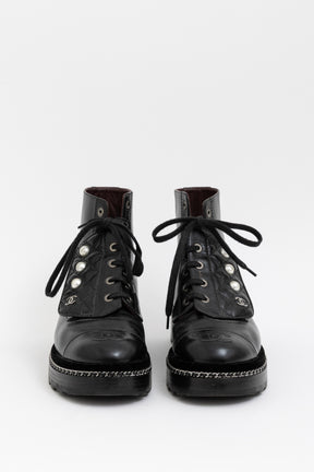 Pearl Combat Short Boots