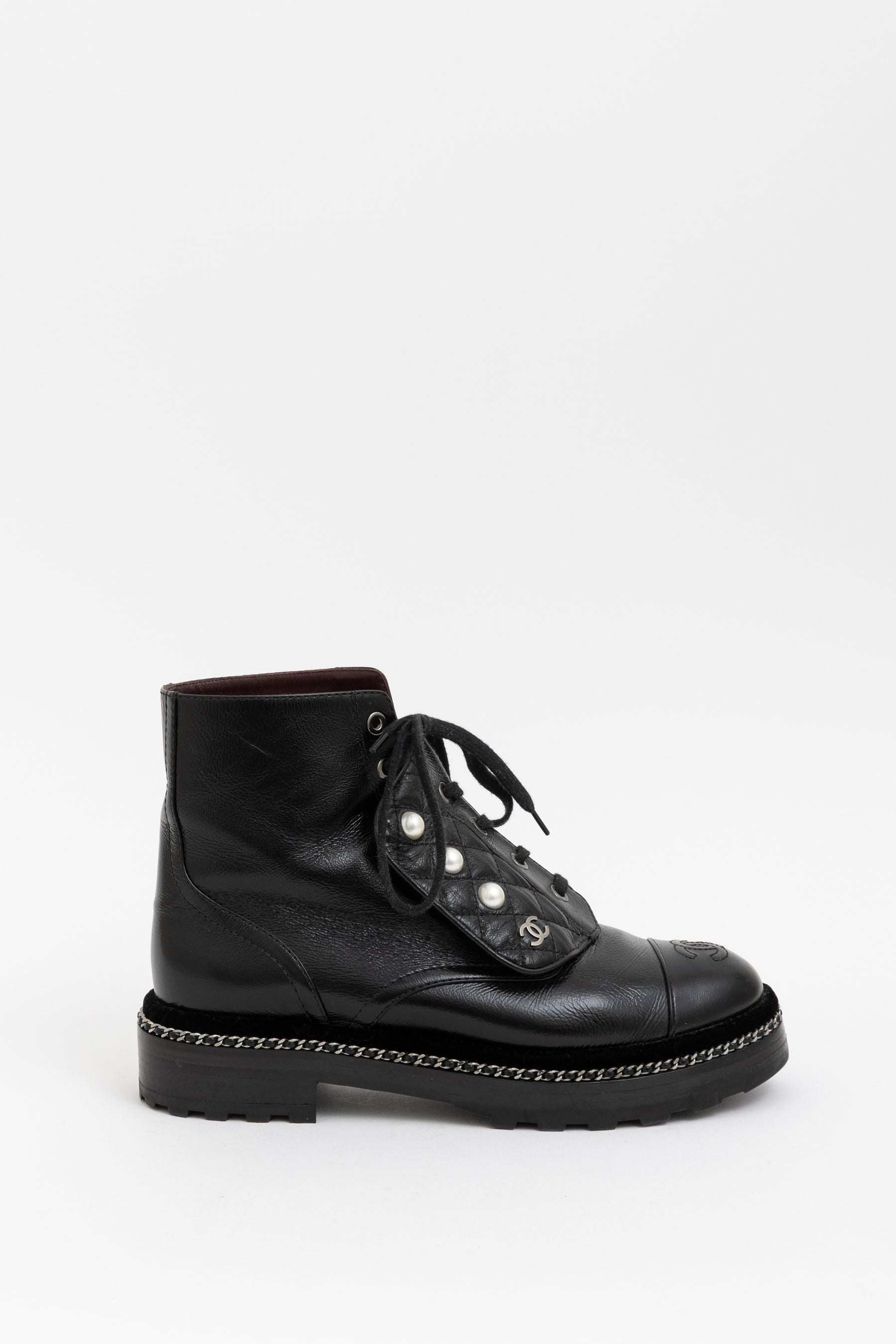 Pearl Combat Short Boots