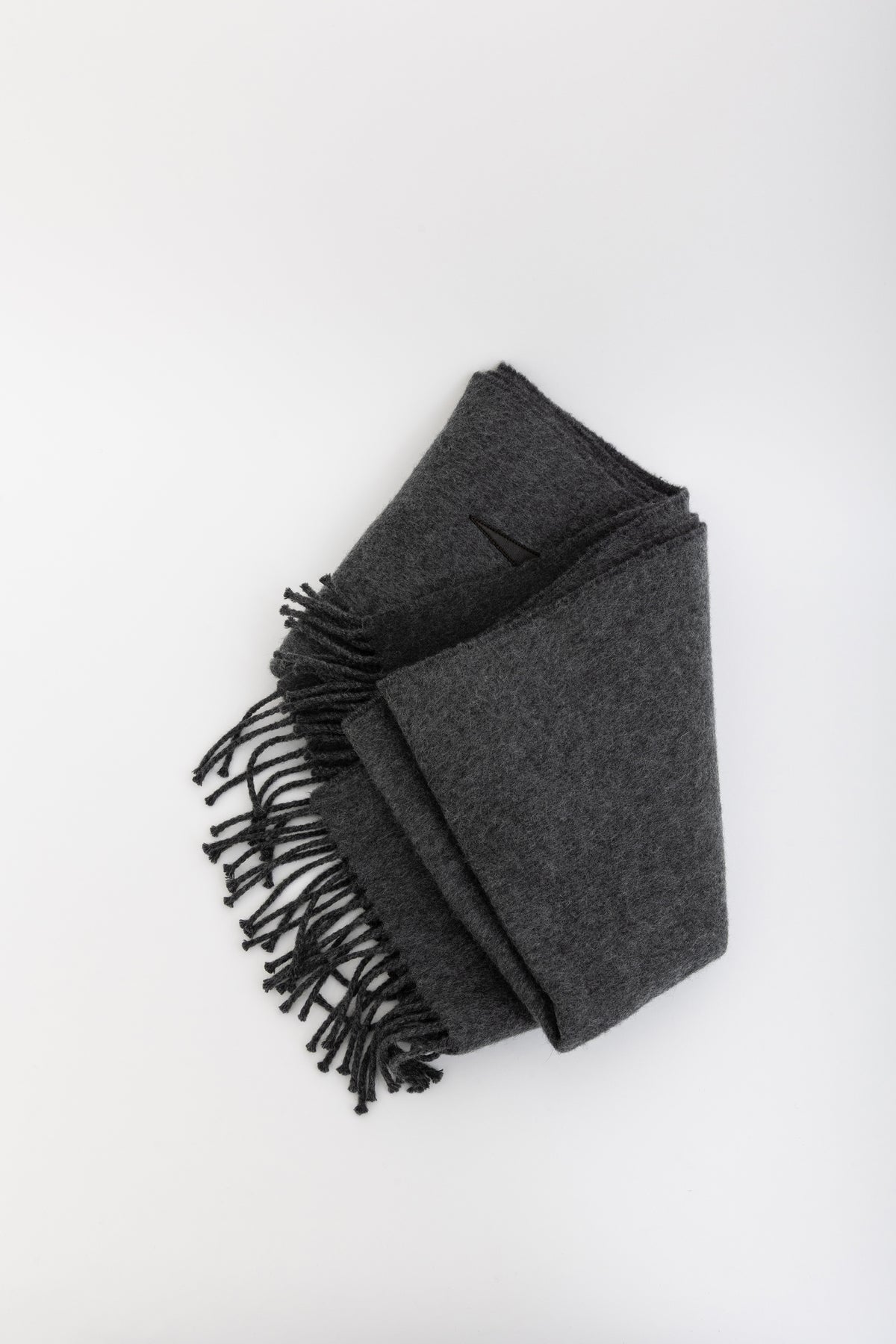Patch Cuir Super H Cashmere Scarf in Charcoal