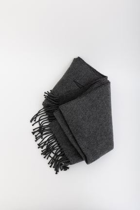 Patch Cuir Super H Cashmere Scarf in Charcoal