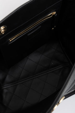 Quilted Chain Handle Shopping Tote
