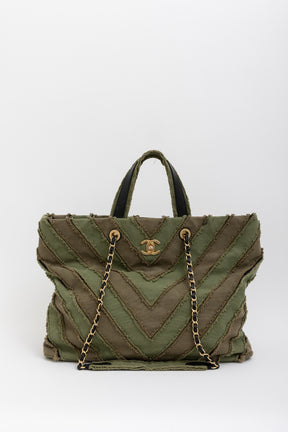 Chevron Cuba Patchwork Shopper Tote
