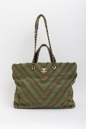 Chevron Cuba Patchwork Shopper Tote