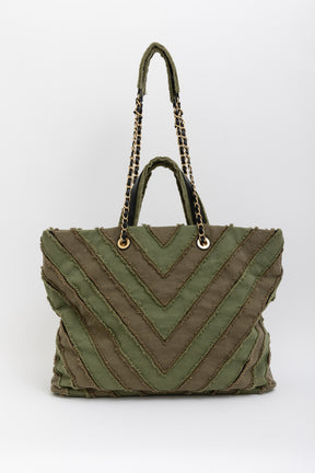 Chevron Cuba Patchwork Shopper Tote