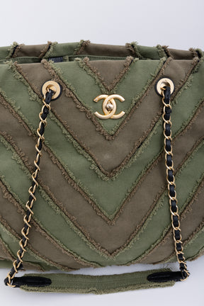 Chevron Cuba Patchwork Shopper Tote