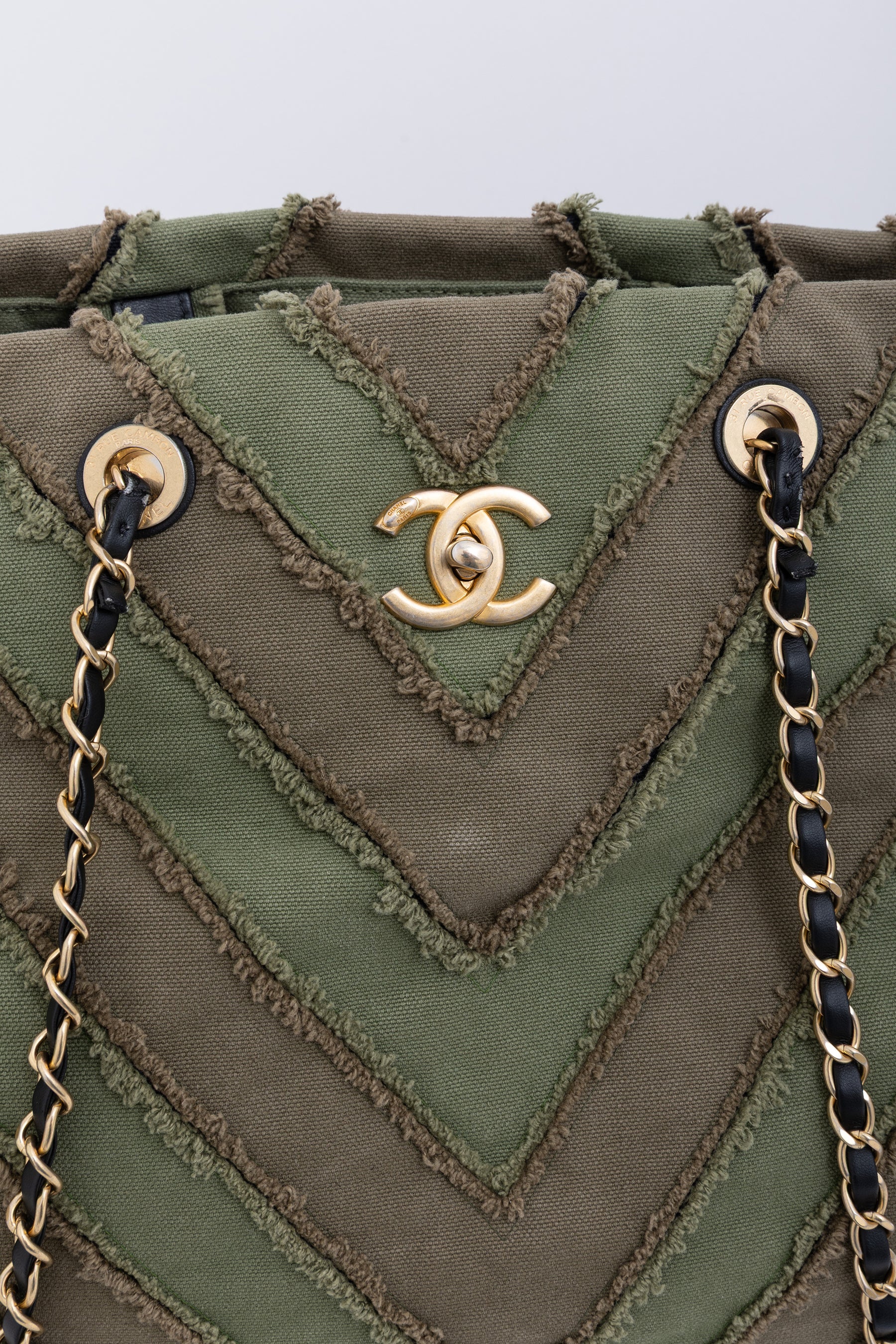 Chevron Cuba Patchwork Shopper Tote