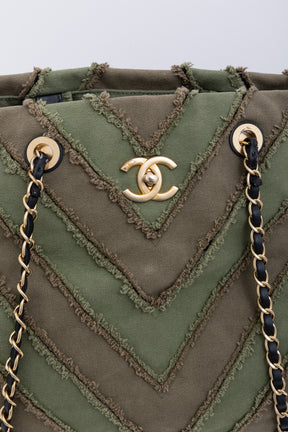 Chevron Cuba Patchwork Shopper Tote