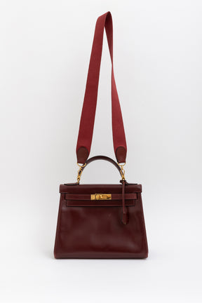 H Box Leather Kelly 28 Retourne Bag