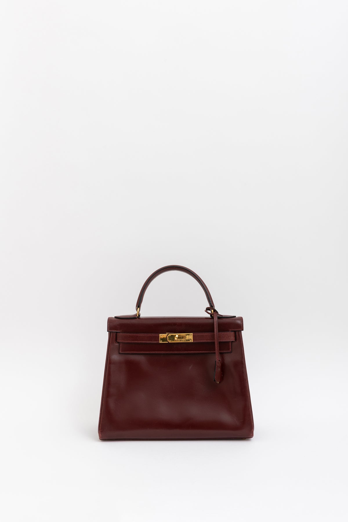 H Box Leather Kelly 28 Retourne Bag