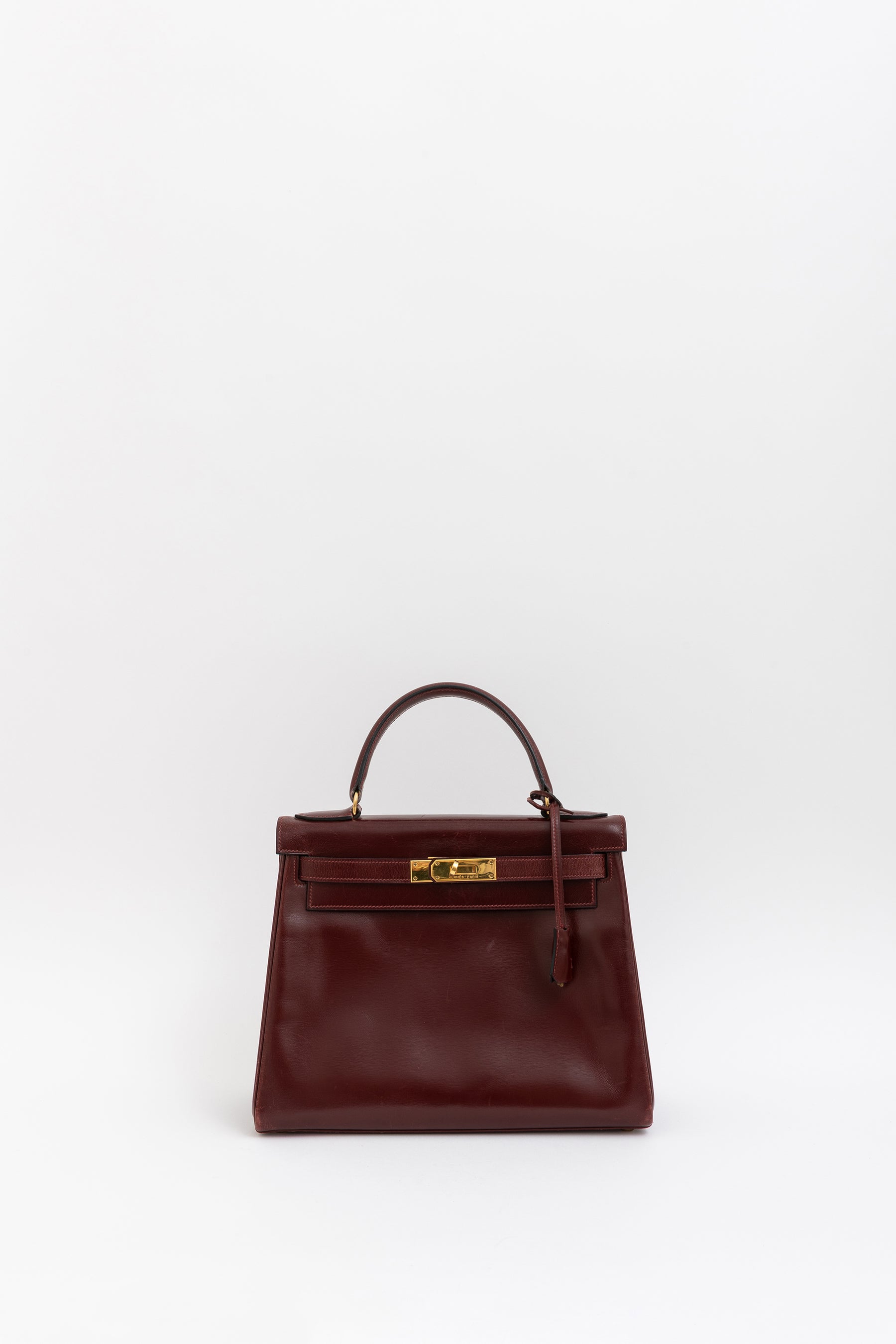 H Box Leather Kelly 28 Retourne Bag