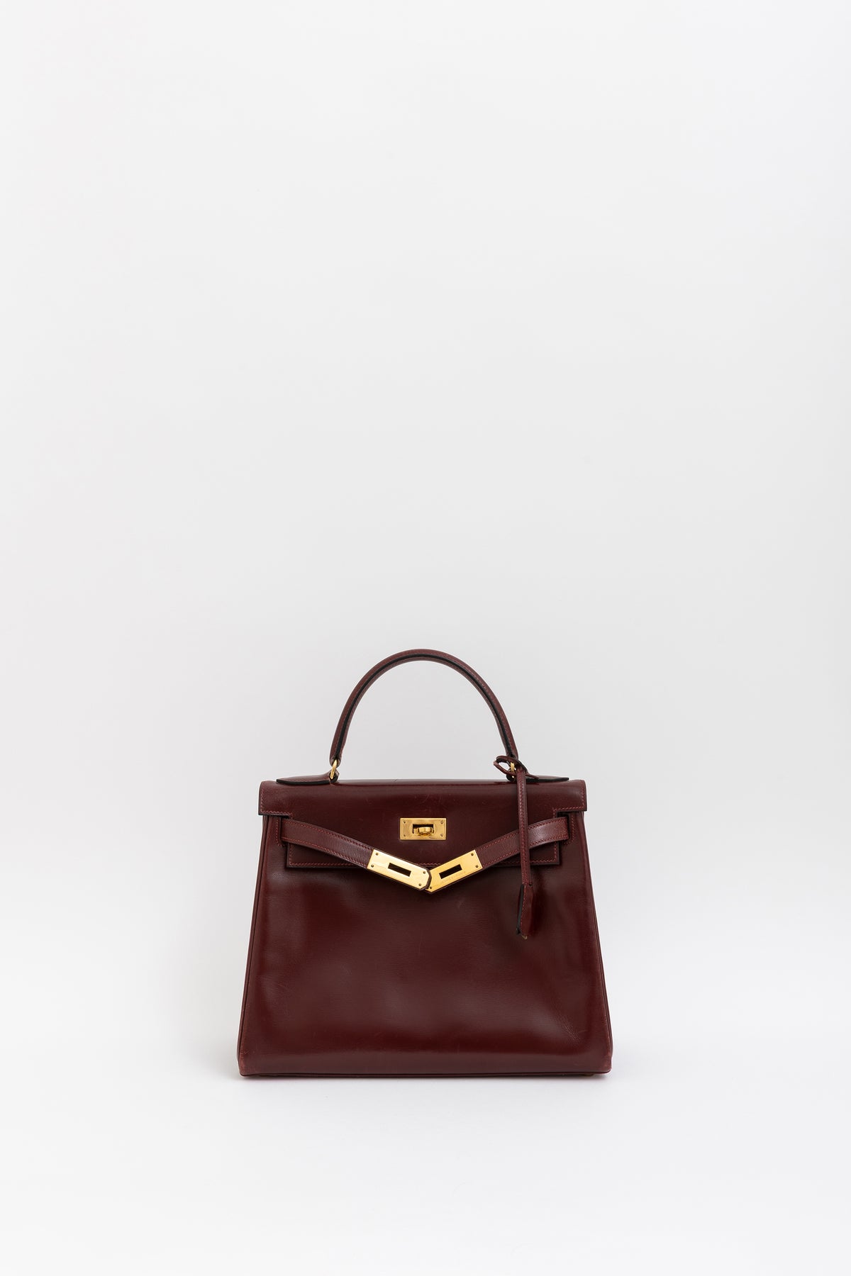 H Box Leather Kelly 28 Retourne Bag