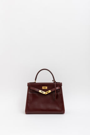 H Box Leather Kelly 28 Retourne Bag