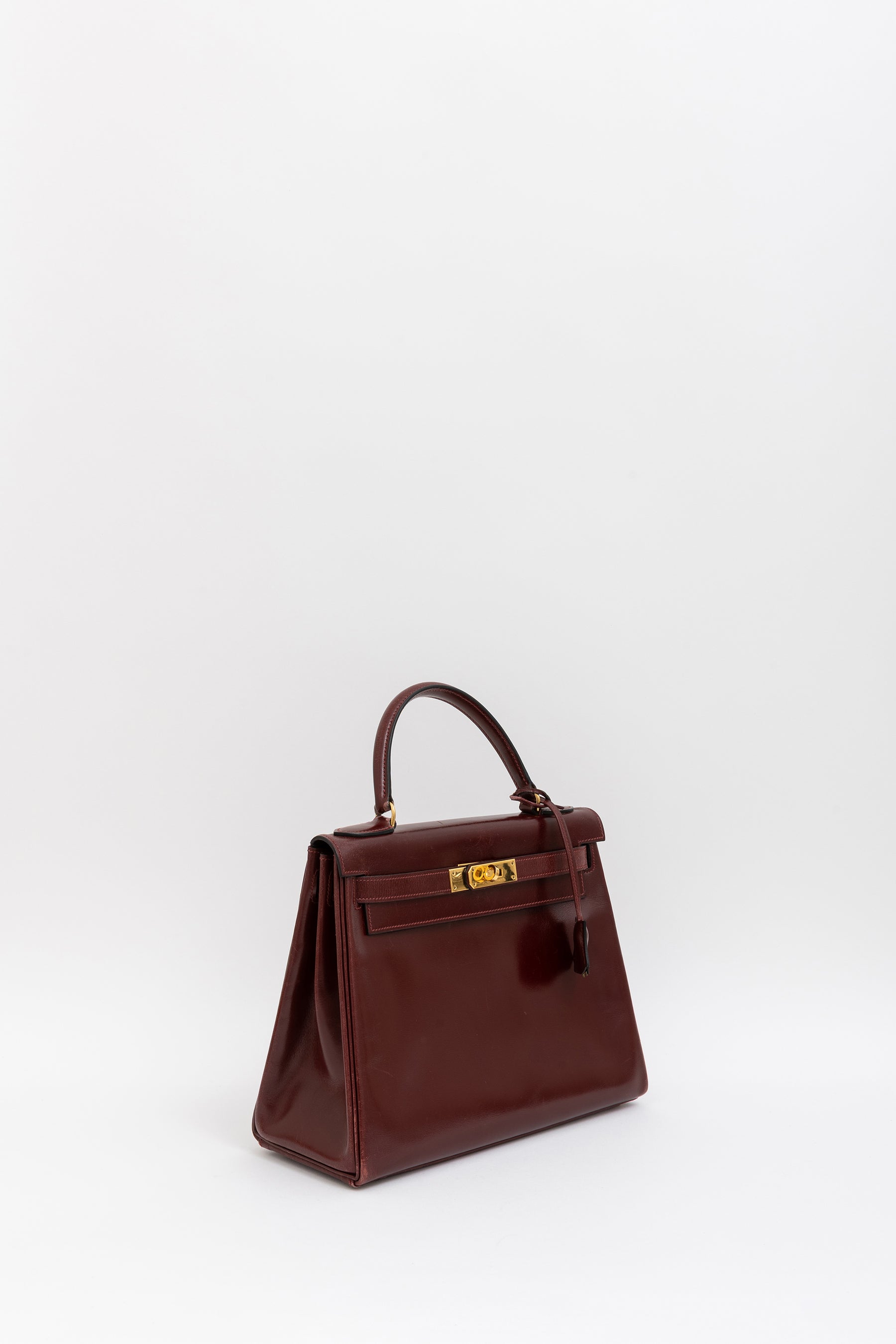 H Box Leather Kelly 28 Retourne Bag