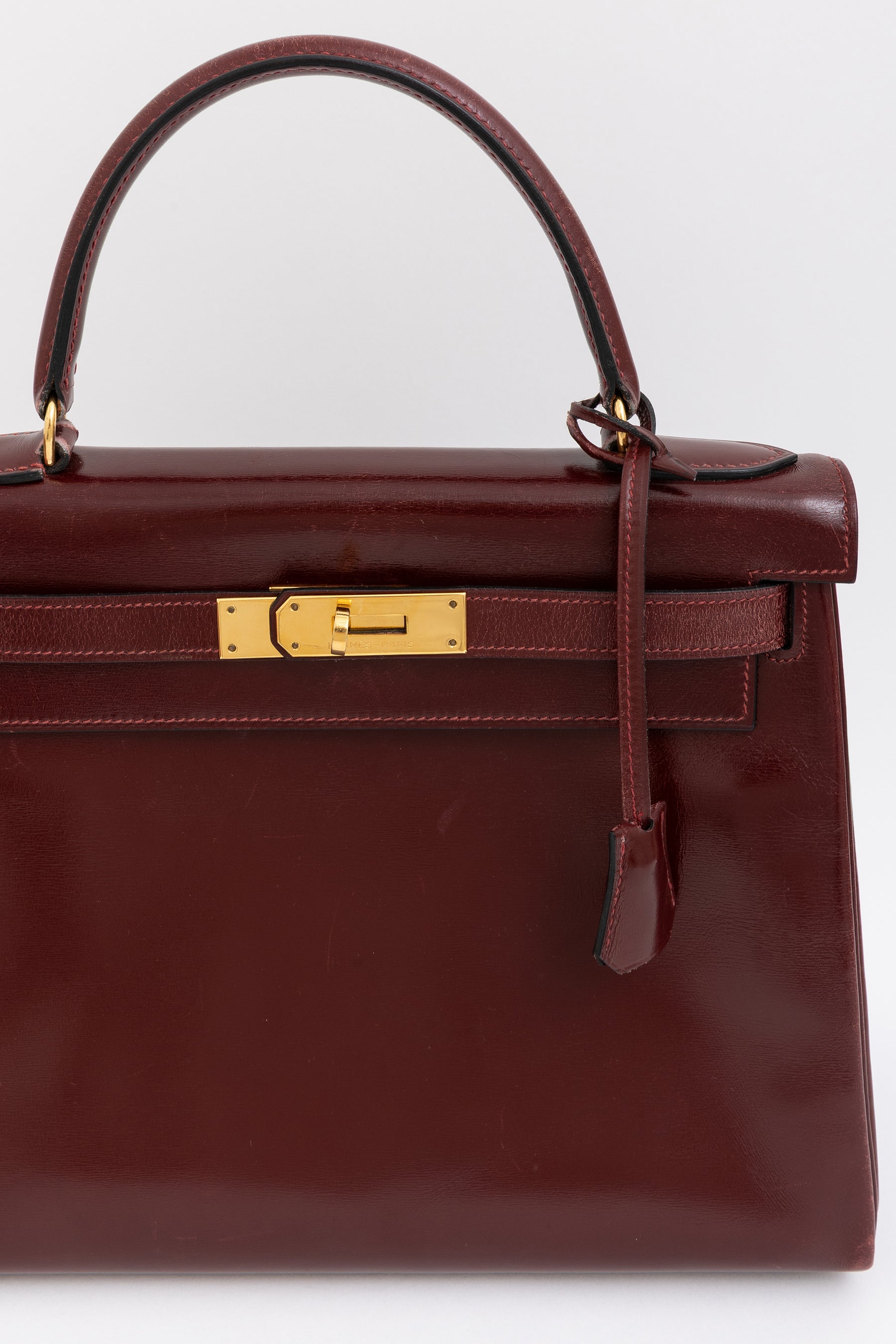 H Box Leather Kelly 28 Retourne Bag