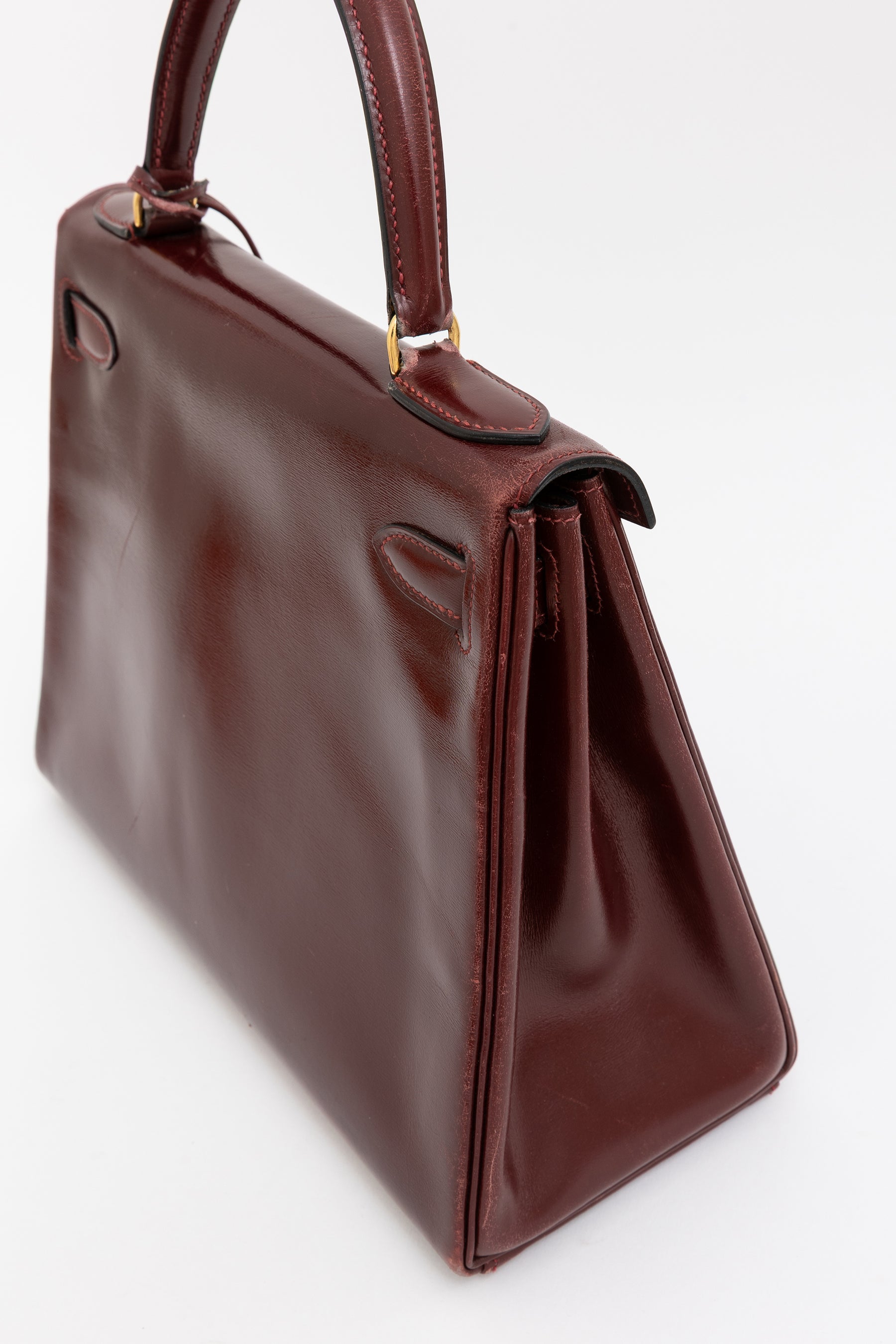 H Box Leather Kelly 28 Retourne Bag